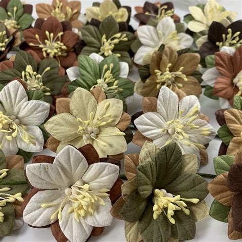 handmade mulberry paper flowers.